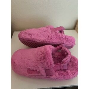 Nike Mule Pink Fuzzy Faux Fur Comfort Slippers FZ3119-600 Women's Size‎ 9